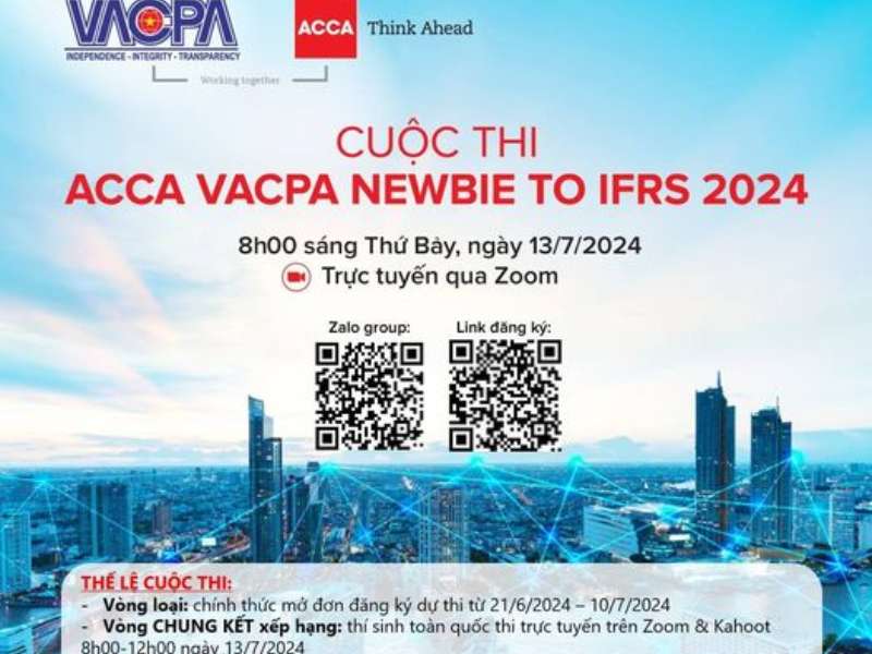 Đăng ký tham dự cuộc thi " ACCA VACPA Newbie to IFRS 2024 "