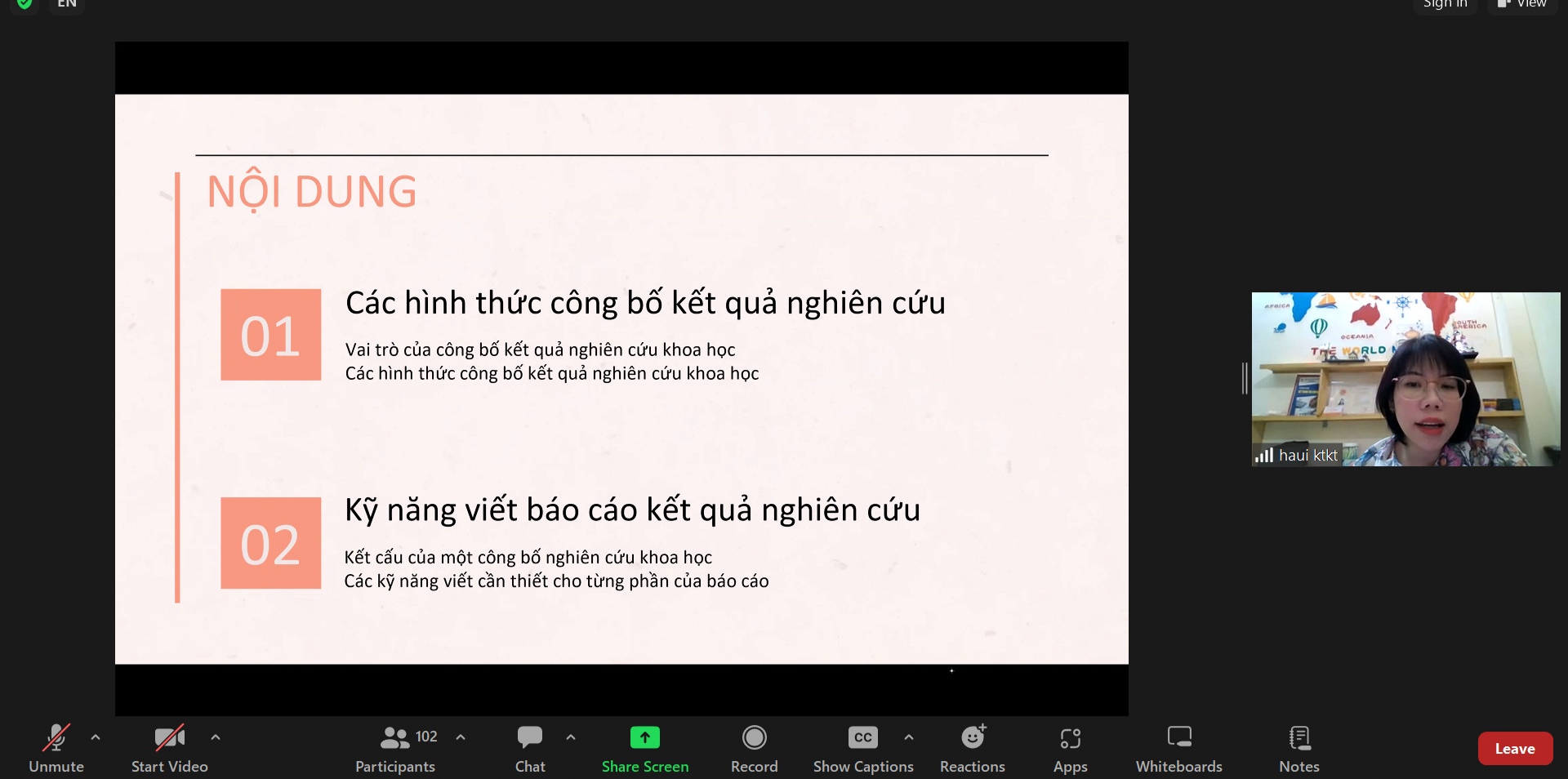 Khoa Kế toán - Kiểm toán tổ chức buổi hướng dẫn SV nghiên cứu khoa học.