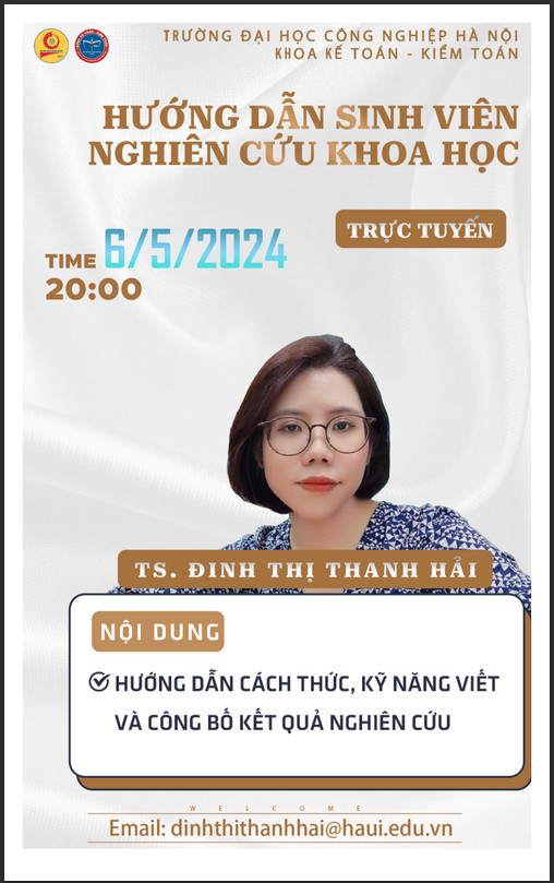 Khoa Kế toán - Kiểm toán tổ chức buổi hướng dẫn SV nghiên cứu khoa học.