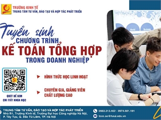 TUYỂN SINH CHƯƠNG TRÌNH KẾ TOÁN TỔNG HỢP TRONG DOANH NGHIỆP