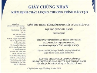 Trường Kinh tế vinh dự đón nhận Giấy chứng nhận Kiểm định chất lượng chương trình đào tạo