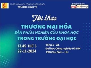 Thư mời tham dự hội thảo: "Thương mại hóa sản phẩm từ NCKH trong trường đại học"