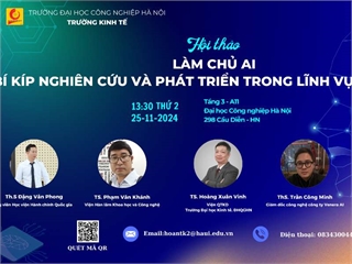 THƯ MỜI THAM DỰ HỘI THẢO KHOA HỌC “LÀM CHỦ AI – BÍ KÍP NGHIÊN CỨU VÀ PHÁT TRIỂN TRONG LĨNH VỰC QUẢN TRỊ”