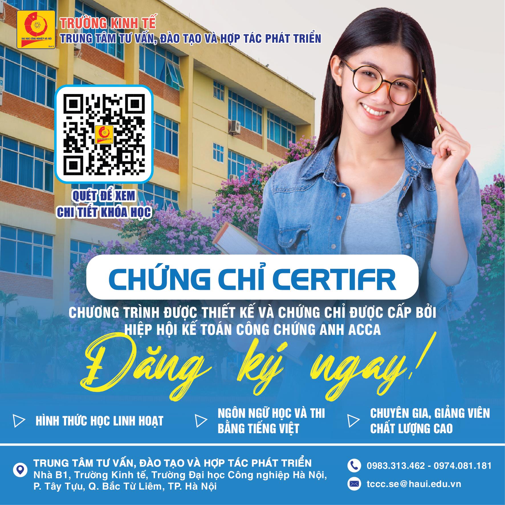 CHƯƠNG TRÌNH ĐÀO TẠO CHỨNG CHỈ CERTIFR