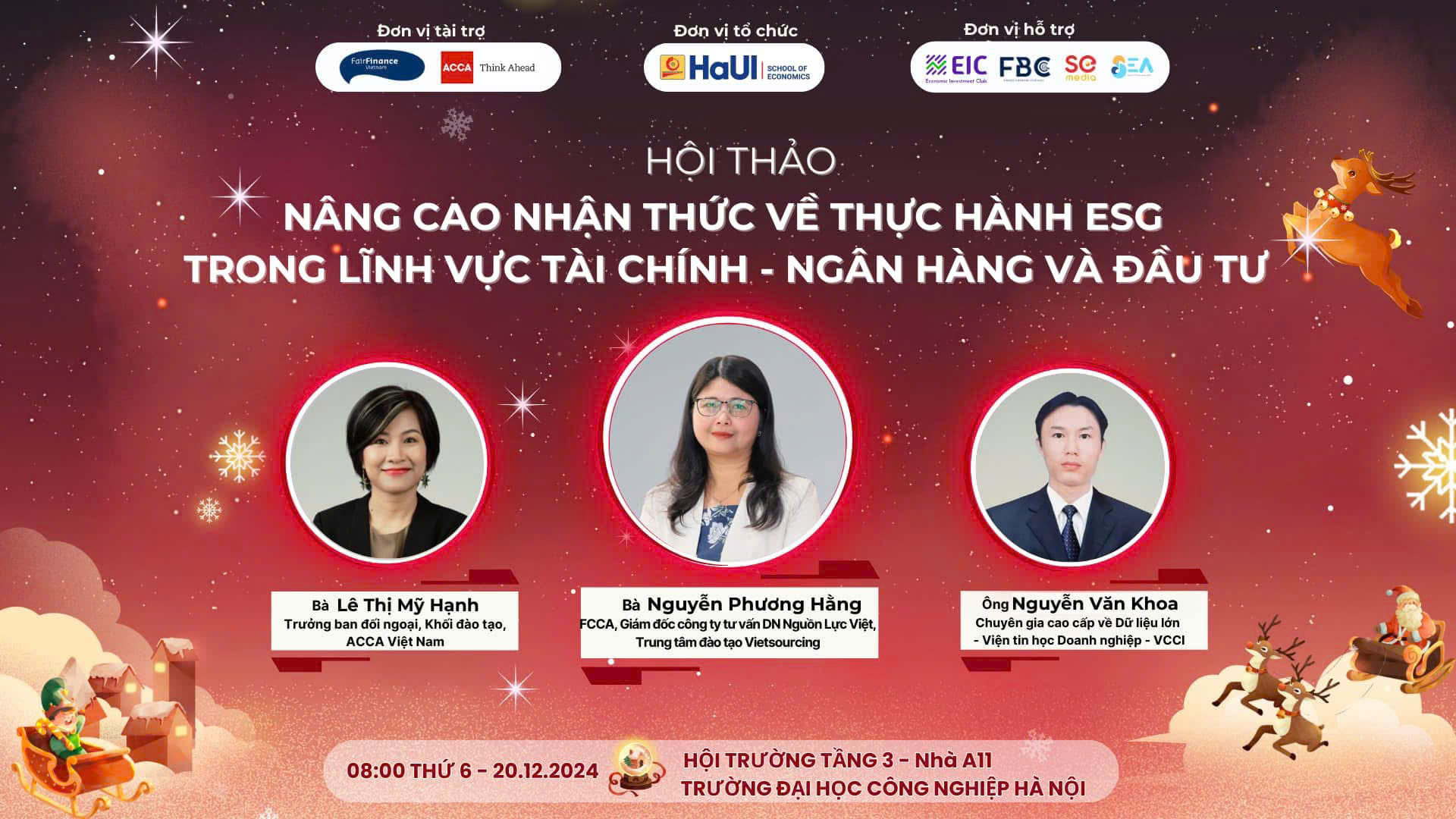 Hội thảo: “Nâng cao nhận thức về thực hành ESG trong lĩnh vực Tài chính - Ngân hàng và đầu tư”