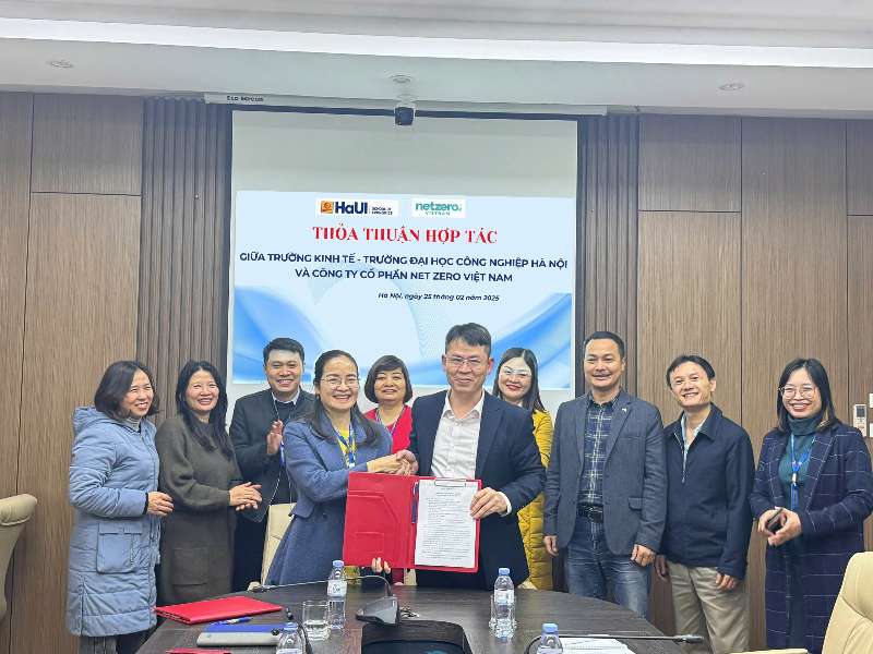 Trường Kinh tế - Đại học công nghiệp Hà Nội ký kết thỏa thuận hợp tác với Công ty cổ phần Net Zero Việt Nam