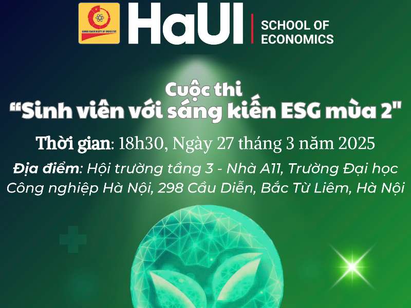 Thông báo: Chung kết cuộc thi "Sinh viên với sáng kiến ESG" mùa 2