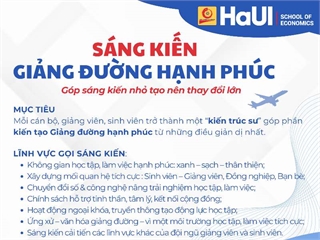 Thông báo: Về việc phát động chương trình “Sáng kiến Giảng đường hạnh phúc” – Happy campus