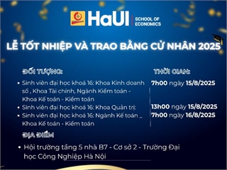 Thông báo Lễ tốt nghiệp và Trao bằng cử nhân năm 2025