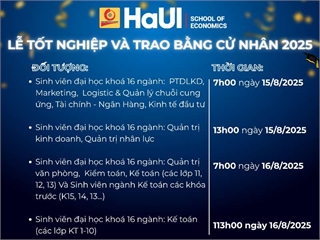 Thông báo Lễ tốt nghiệp và Trao bằng cử nhân năm 2025