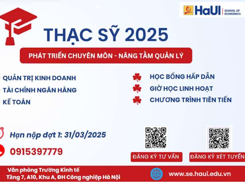Thông báo tuyển sinh đào tạo trình độ thạc sĩ năm 2025