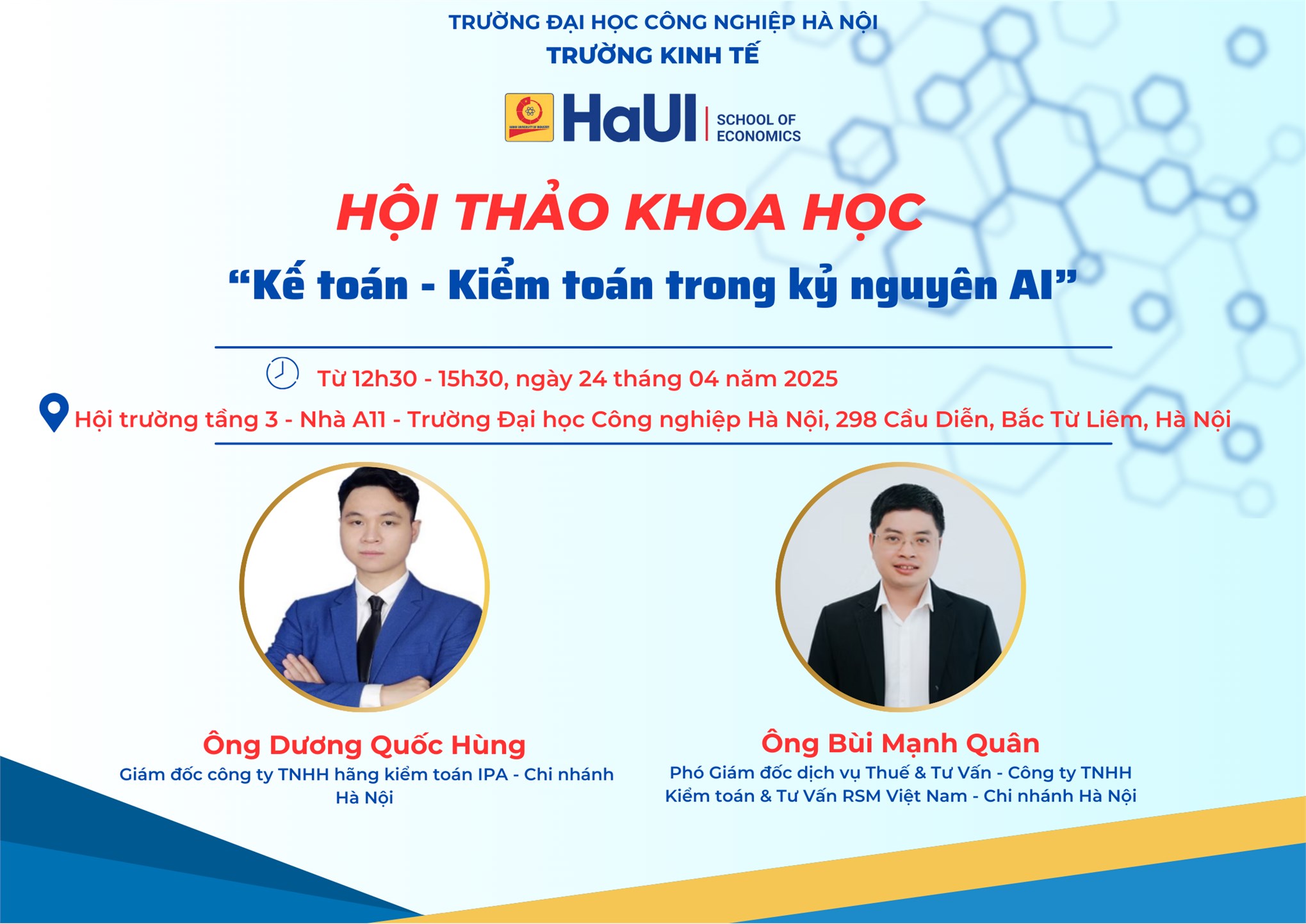 Tổ chức Hội thảo khoa học “Kế toán – Kiểm toán trong kỷ nguyên AI”