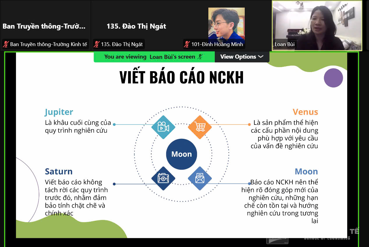Tập huấn nghiên cứu khoa học cho sinh viên, chủ đề: `Hướng dẫn cách thức, kỹ năng viết và công bố kết quả nghiên cứu`
