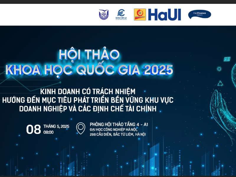 Thông báo Tổ chức Hội thảo Khoa học quốc gia về Quản trị và Tài chính