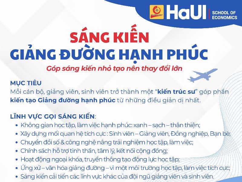 Thông báo: Về việc phát động chương trình “Sáng kiến Giảng đường hạnh phúc” – Happy campus