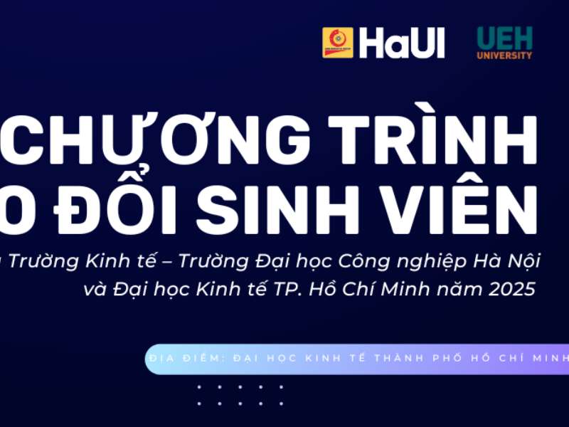 Chương trình trao đổi sinh viên giữa Trường Kinh tế – Trường Đại học Công nghiệp Hà Nội và Đại học Kinh tế TP. Hồ Chí Minh năm 2025