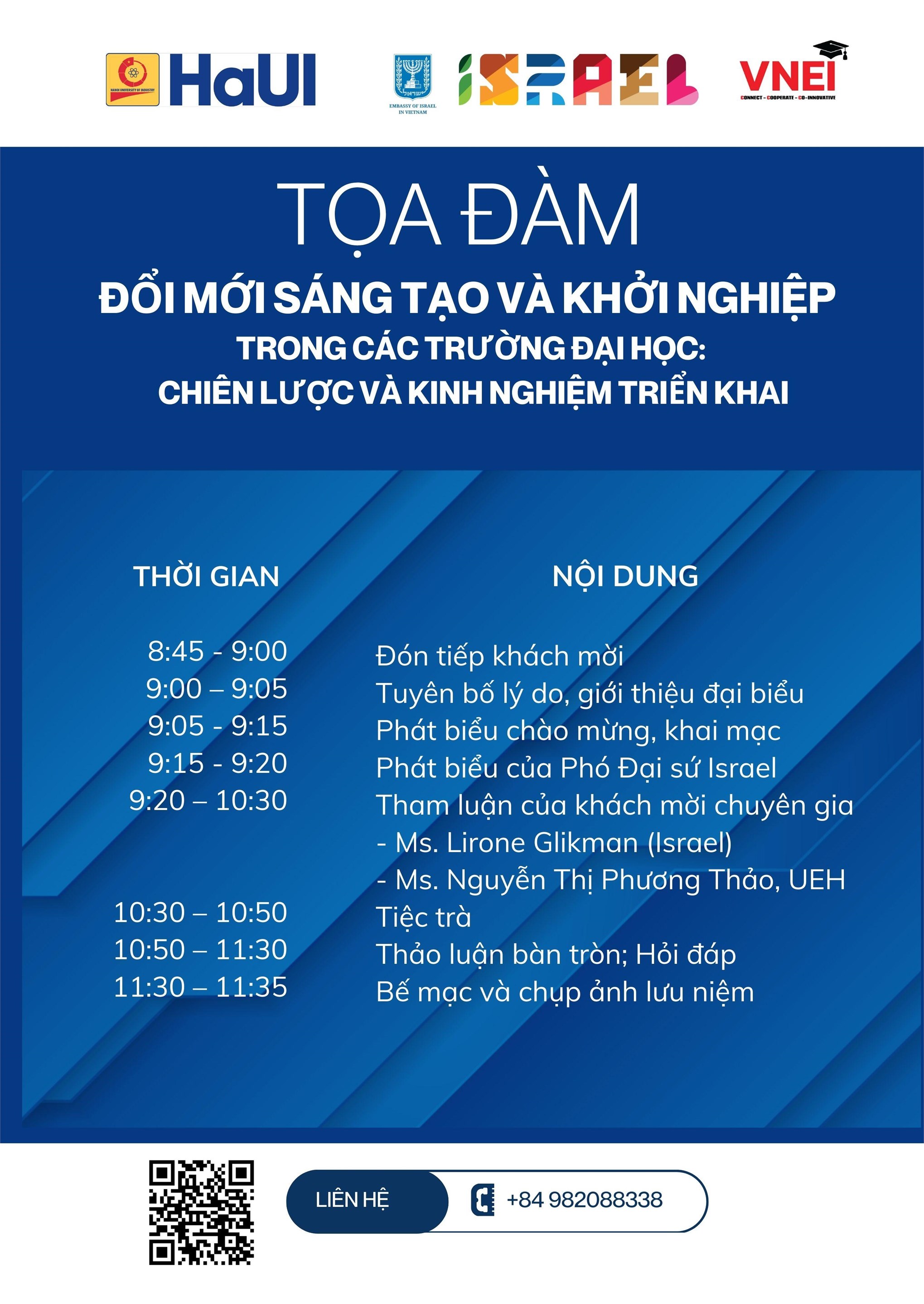 Tọa đàm “Đổi mới sáng tạo và khởi nghiệp trong các Trường Đại học: Chiến lược và kinh nghiệm triển khai`