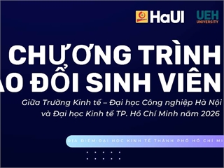 Thông báo đăng ký Chương trình trao đổi sinh viên Học kỳ đầu năm 2026 tại Đại học Kinh tế Thành phố Hồ Chí Minh (UEH)