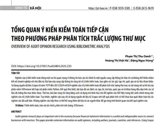 Tổng quan ý kiến kiểm toán tiếp cận theo phương pháp phân tích trắc lượng thư mục