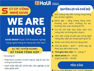 Công ty cổ phần công nghệ SAVIS tuyển dụng