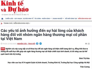 Các yếu tố ảnh hưởng đến sự hài lòng của khách hàng đối với nhóm ngân hàng thương mại cổ phần tại Việt Nam
