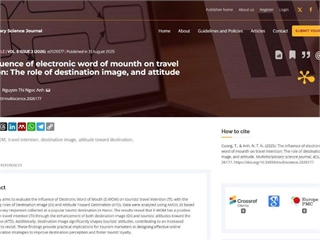 The influence of electronic word of mounth on travel intention: The role of destination image, and attitude