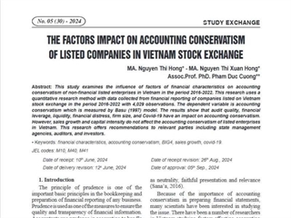 THE FACTORS IMPACT ON ACCOUNTING CONSERVATISM OF LISTED COMPANIES IN VIETNAM STOCK EXCHANGE
