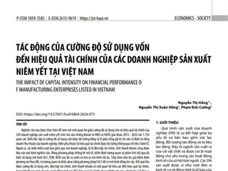 TÁC ĐỘNG CỦA CƯỜNG ĐỘ SỬ DỤNG VỐN ĐẾN HIỆU QUẢ TÀI CHÍNH CỦA CÁC DOANH NGHIỆP SẢN XUẤT NIÊM YẾT TẠI VIỆT NAM