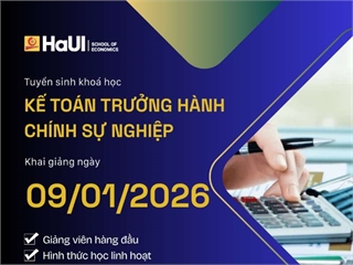 THÔNG BÁO KHAI GIẢNG KHÓA HỌC KẾ TOÁN TRƯỞNG HÀNH CHÍNH SỰ NGHIỆP (Khai giảng: 09/01/2026)