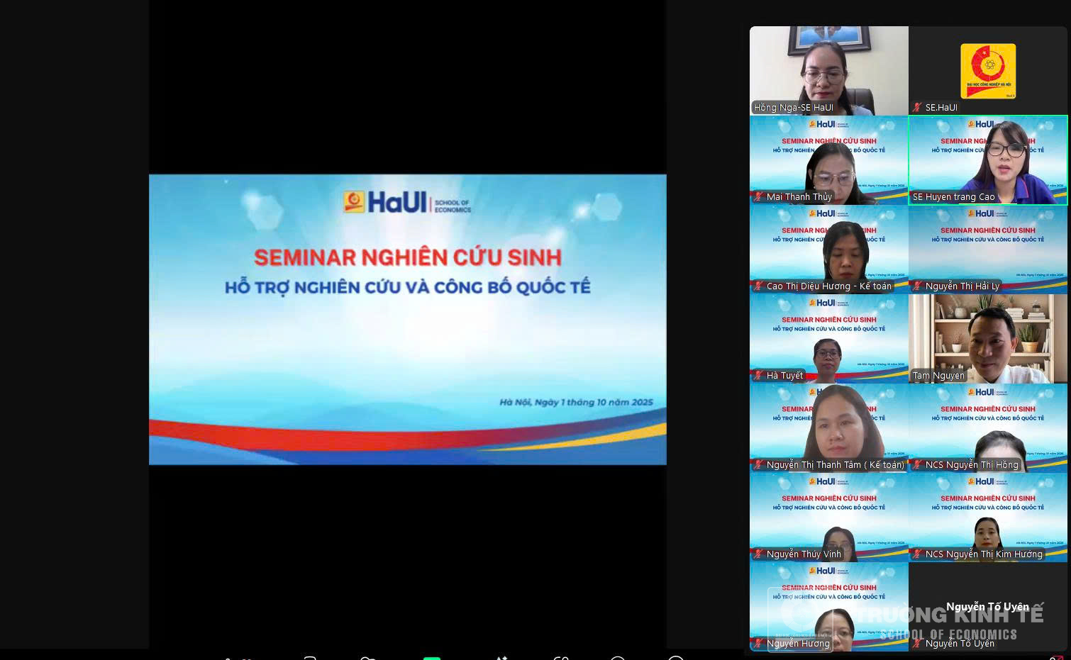 Seminar cho Nghiên cứu sinh: Hỗ trợ nghiên cứu và công bố quốc tế
