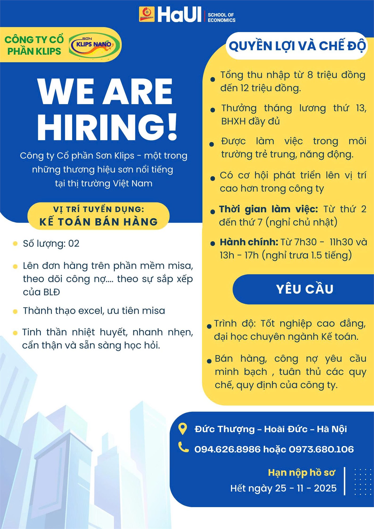 Công ty cổ phần Klips tuyển dụng