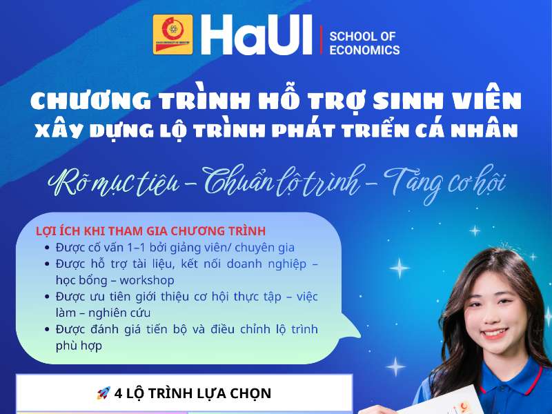 Chương trình hỗ trợ sinh viên – xây dựng lộ trình phát triển cá nhân “Định hướng rõ ràng – Xây lộ trình phù hợp – Gia tăng cơ hội thành công”