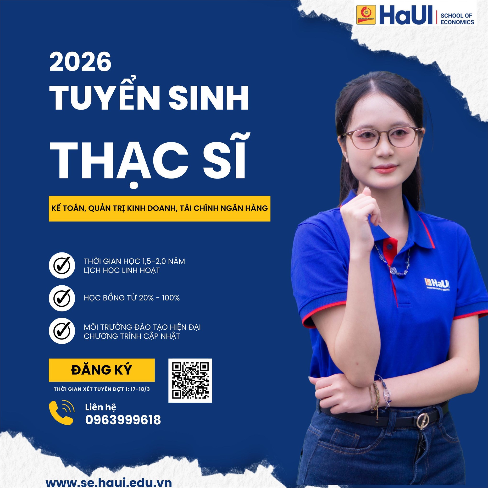 THÔNG TIN TUYỂN SINH SAU ĐẠI HỌC NĂM 2026 - KHỐI NGÀNH KINH TẾ