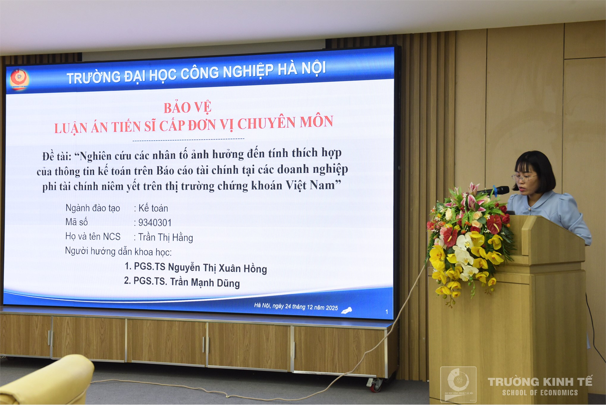 Đánh giá luận án tiến sĩ cấp đơn vị chuyên môn ngành kế toán