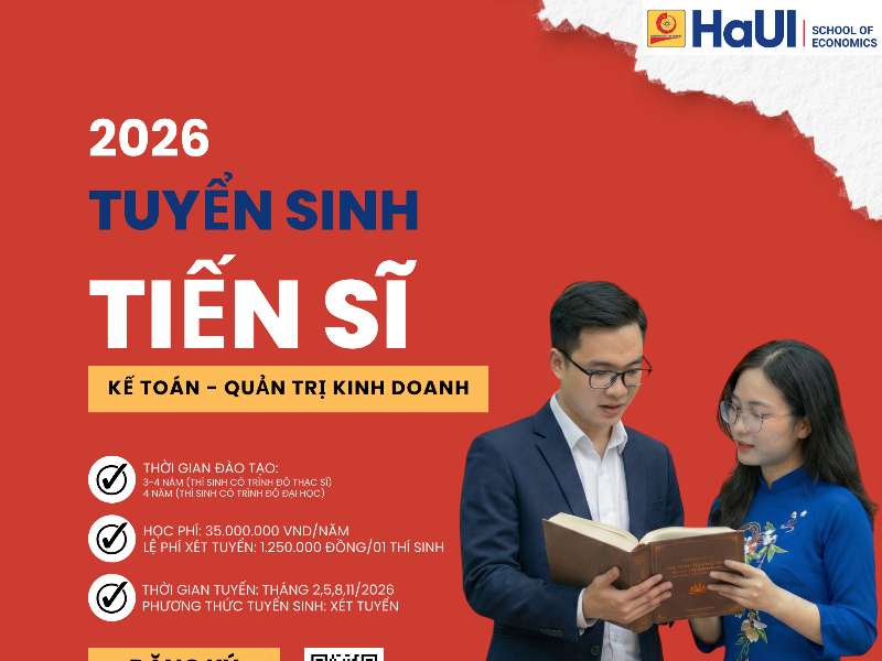 THÔNG TIN TUYỂN SINH SAU ĐẠI HỌC NĂM 2026 - KHỐI NGÀNH KINH TẾ