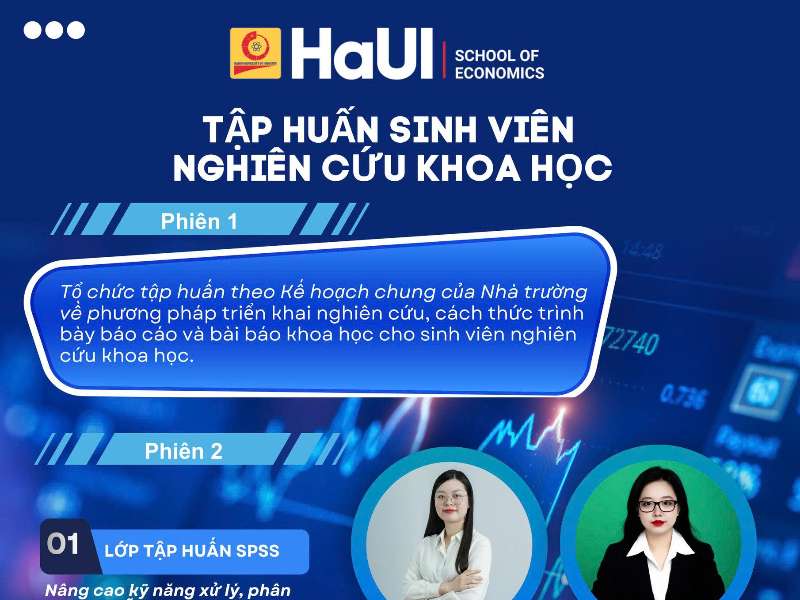 Tập huấn phương pháp triển khai, cách thức trình bày báo cáo, bài báo khoa học và ứng dụng phần mềm SPSS, STATA trong nghiên cứu cho sinh viên nghiên cứu khoa học năm học 2025-2026
