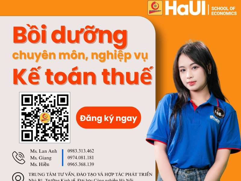 THÔNG BÁO TUYỂN SINH: LỚP BỒI DƯỠNG CHUYÊN MÔN, NGHIỆP VỤ KẾ TOÁN THUẾ
