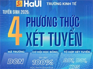 Trường Kinh tế - Đại học Công nghiệp Hà Nội công bố thông tin tuyển sinh đại học năm 2026
