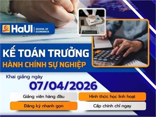 Thông báo khai giảng khóa học kế toán trưởng hành chính sự nghiệp (khai giảng dự kiến: 07/04/2026)