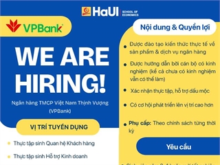 VPBank Chi Nhánh Kinh Đô tuyển dụng Thực tập sinh 2026