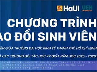 Trường Kinh tế – Đại học Công nghiệp Hà Nội tiếp tục triển khai Chương trình trao đổi sinh viên với Đại học Kinh tế Thành phố Hồ Chí Minh học kỳ giữa năm học 2025–2026