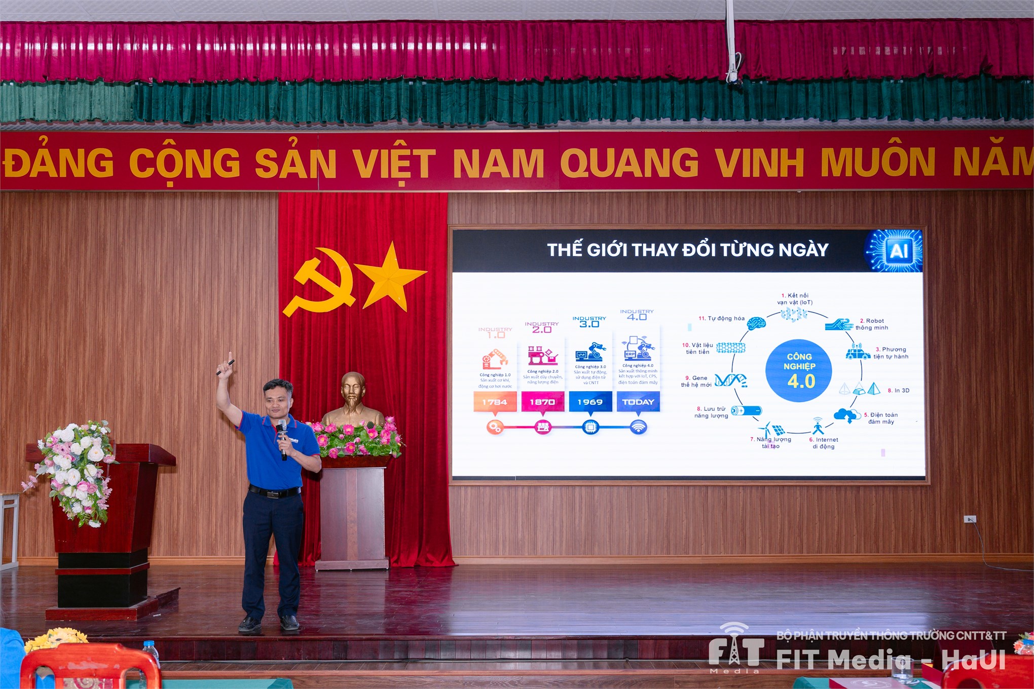 Học Kinh tế trong kỷ nguyên AI: Đại học Công nghiệp Hà Nội tư vấn hướng nghiệp cho học sinh THPT Chuyên Sơn Tây