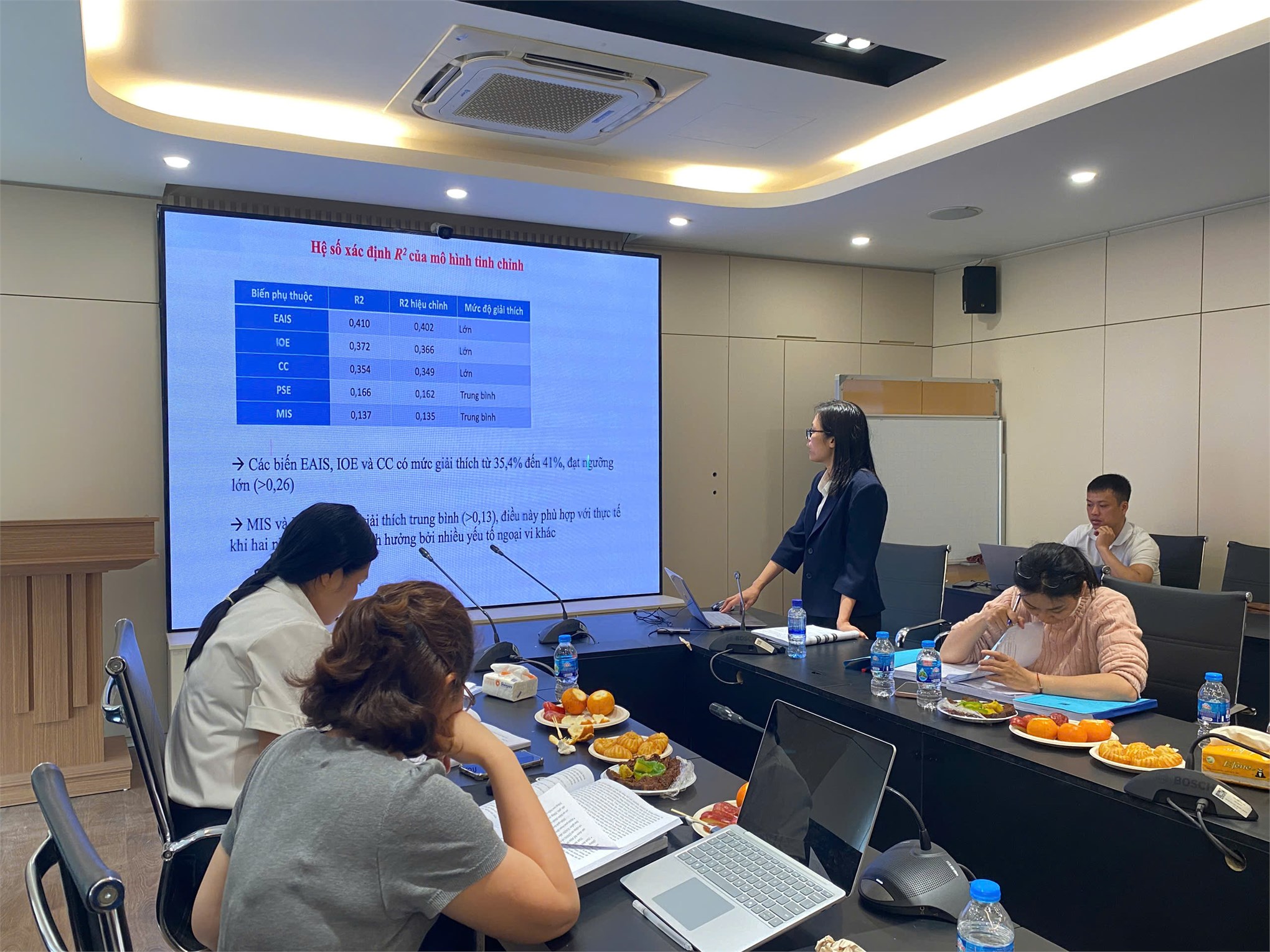 Trường Kinh tế tổ chức Hội thảo cấp trường luận án tiến sĩ cho Nghiên cứu sinh Đặng Thị Thu Hà