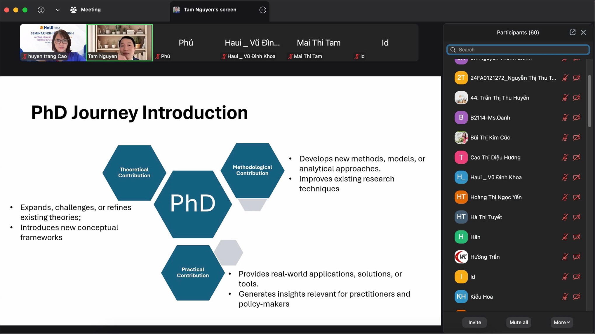Trường Kinh tế tổ chức Seminar: `Hướng dẫn các bước để thực hiện nghiên cứu sinh thành công`