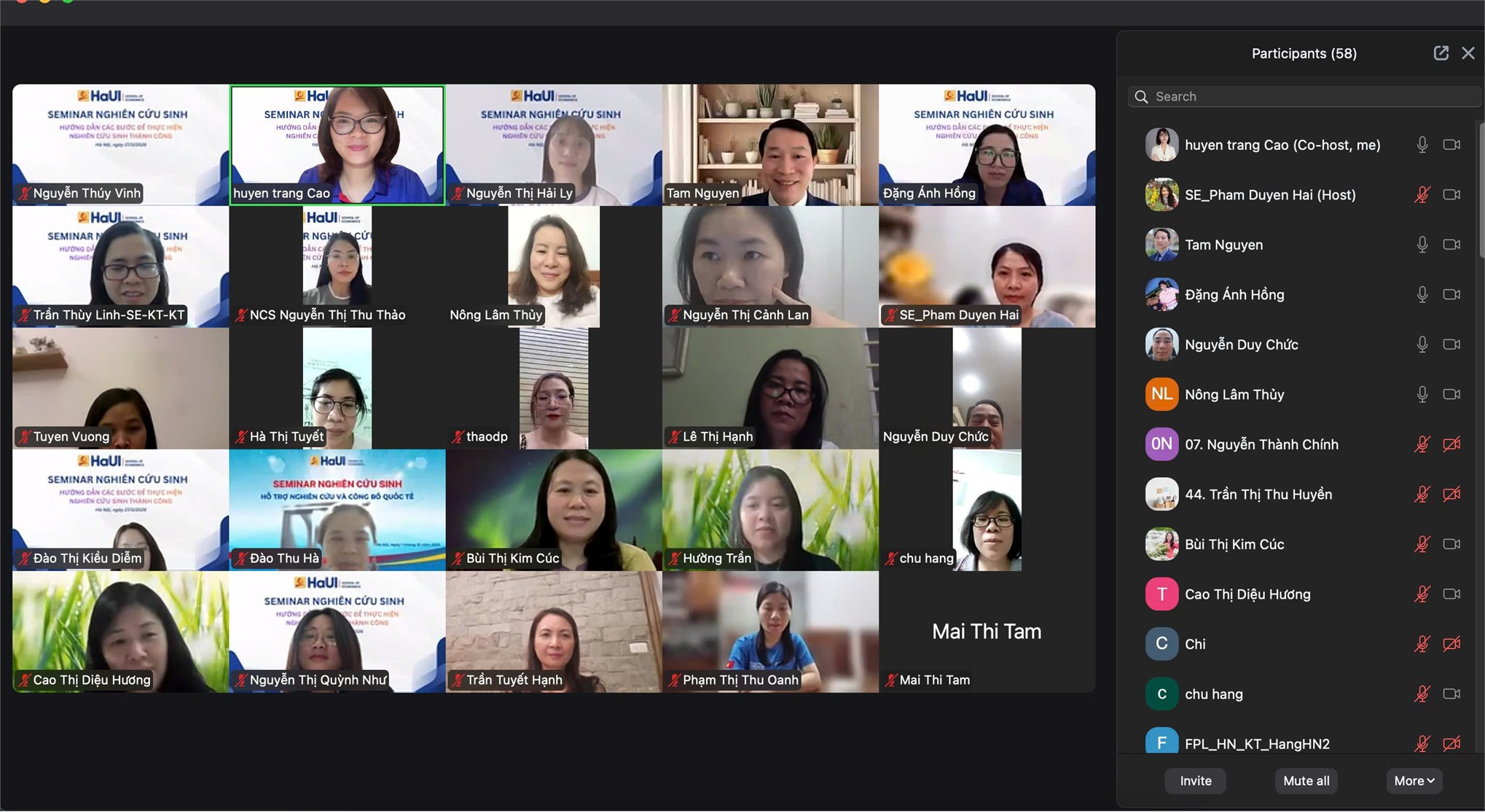 Trường Kinh tế tổ chức Seminar: `Hướng dẫn các bước để thực hiện nghiên cứu sinh thành công`