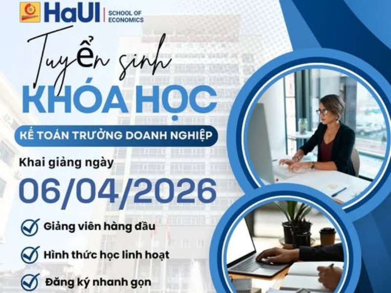 Thông báo khai giảng khóa học kế toán trưởng doanh nghiệp (khai giảng dự kiến: 06/04/2026)