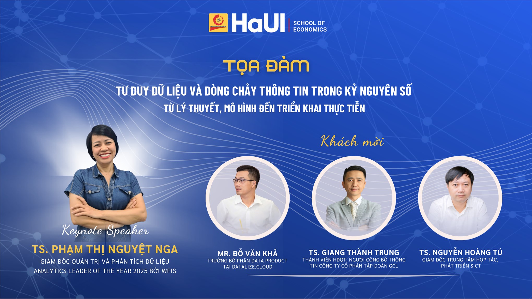 Tổ chức `Tọa đàm: Tư duy dữ liệu và dòng chảy thông tin trong kỷ nguyên số: từ lý thuyết, mô hình đến triển khai thực tiễn`