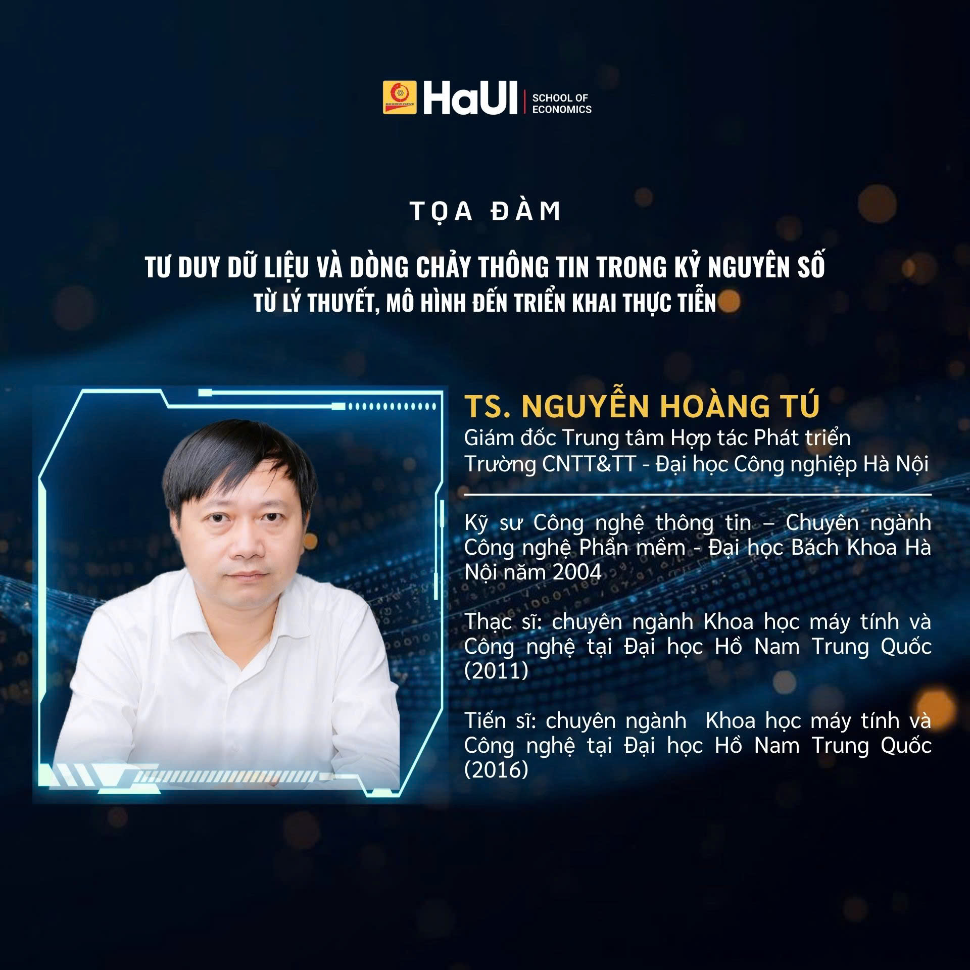 Tổ chức `Tọa đàm: Tư duy dữ liệu và dòng chảy thông tin trong kỷ nguyên số: từ lý thuyết, mô hình đến triển khai thực tiễn`