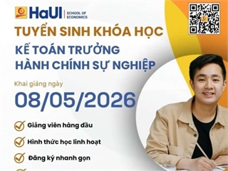 THÔNG BÁO KHAI GIẢNG KHÓA HỌC KẾ TOÁN TRƯỞNG HÀNH CHÍNH SỰ NGHIỆP (Khai giảng dự kiến: 08/05/2026)