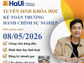 THÔNG BÁO KHAI GIẢNG KHÓA HỌC KẾ TOÁN TRƯỞNG HÀNH CHÍNH SỰ NGHIỆP (Khai giảng dự kiến: 08/05/2026)